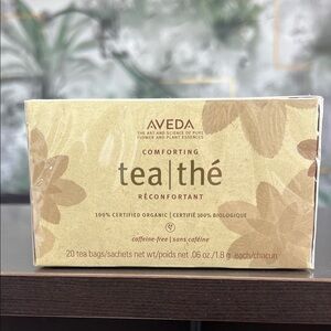 Aveda Comforting Tea with Cream and Brown Packaging
